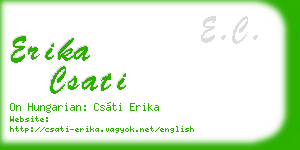 erika csati business card